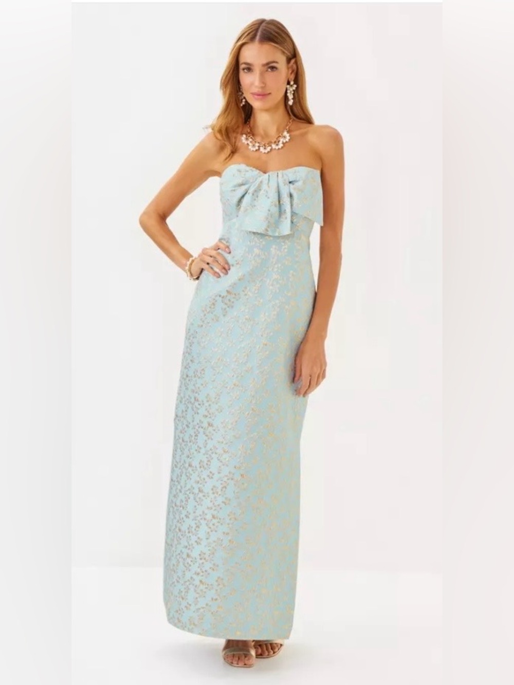 Lilly Pulitzer Carlynn Maxi Dress — Wedding Formal Prom MOB MOG Size 00 - Picture 3 of 12